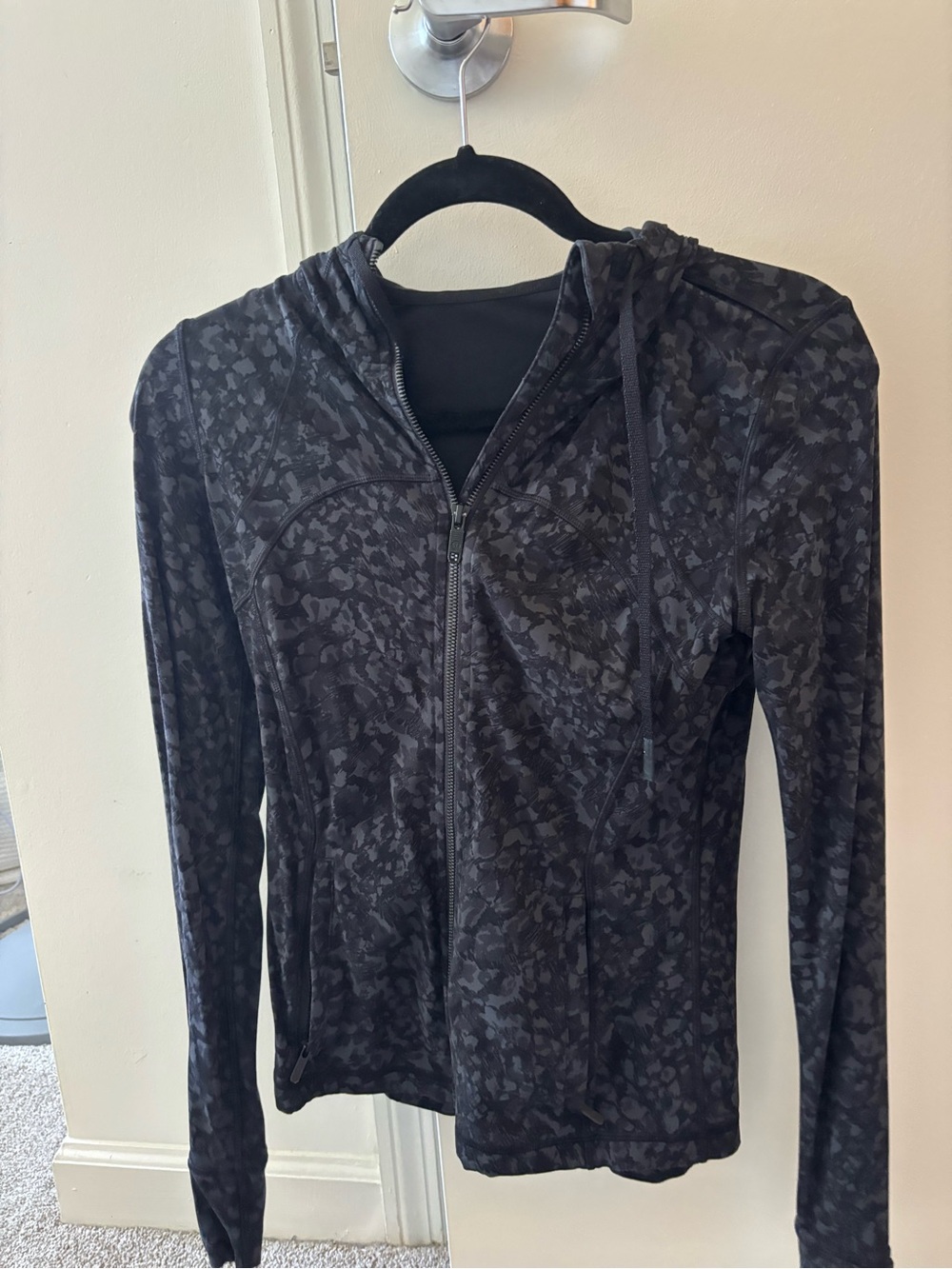 Lululemon Align Black Patterned Zip-Up Hoodie